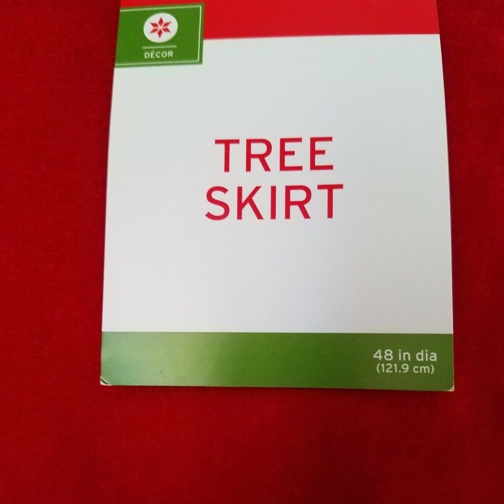 48" Velveteen & Satin Christmas Round Tree Skirt